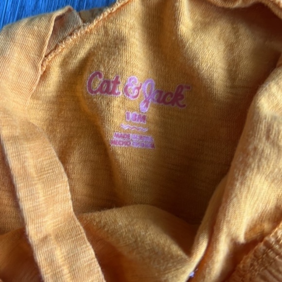 Cat & Jack Mustard Colored Shorts Romper Size 18M - Picture 3 of 5